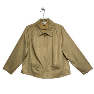 Christopher Banks Croc Tan Animal Print Short Women's Blazer Jacket - Size 1X